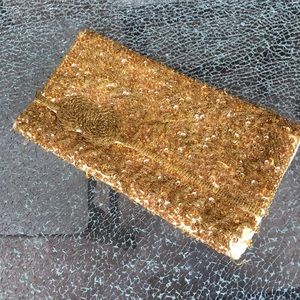 Vintage Sequin Beaded Evening Clutch Bag